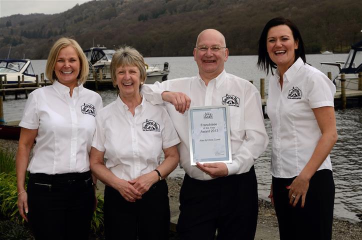 Chris and Alex Cowe Barking Mad Franchisee of the year 2013