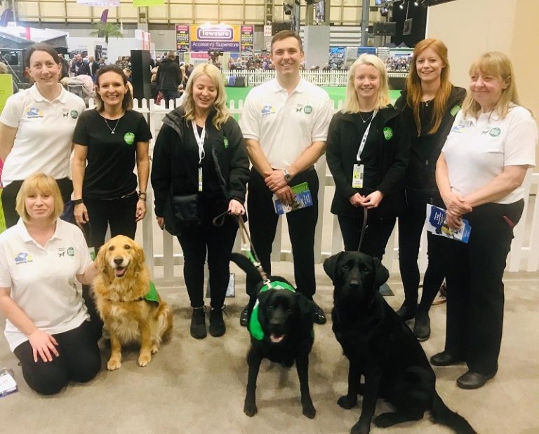 Barking Mad team with staff and dogs from ‘Dogs For Good’