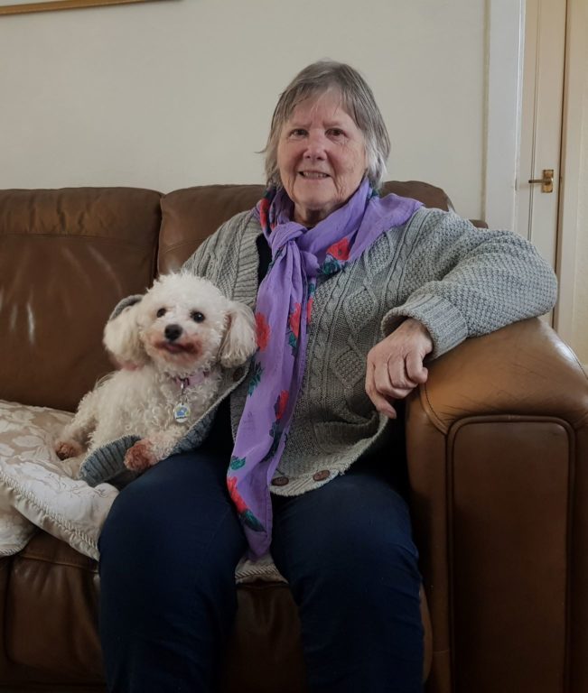 Retiree Beryl With Holidaying Dog, Belle Barking Mad Home Boarding
