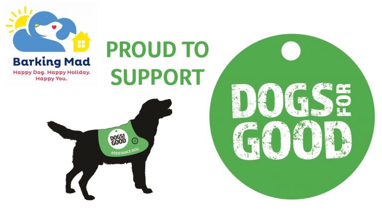 Barking Mad Proud Support Charity Dogs For Good Logo Sitting