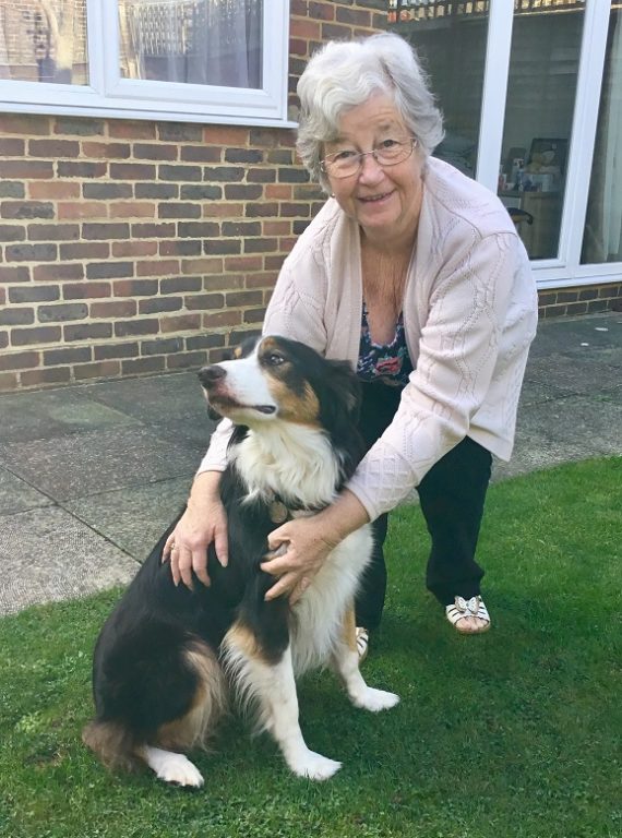 Barking Mad dog sitting host Jenny with Bob the dog