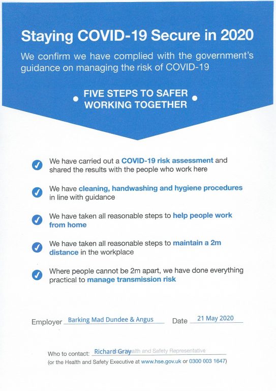 Staying Covid 19 Secure Poster